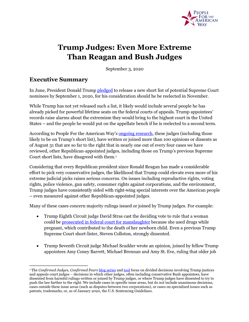 Trump Judges: Even More Extreme Than Reagan and Bush Judges