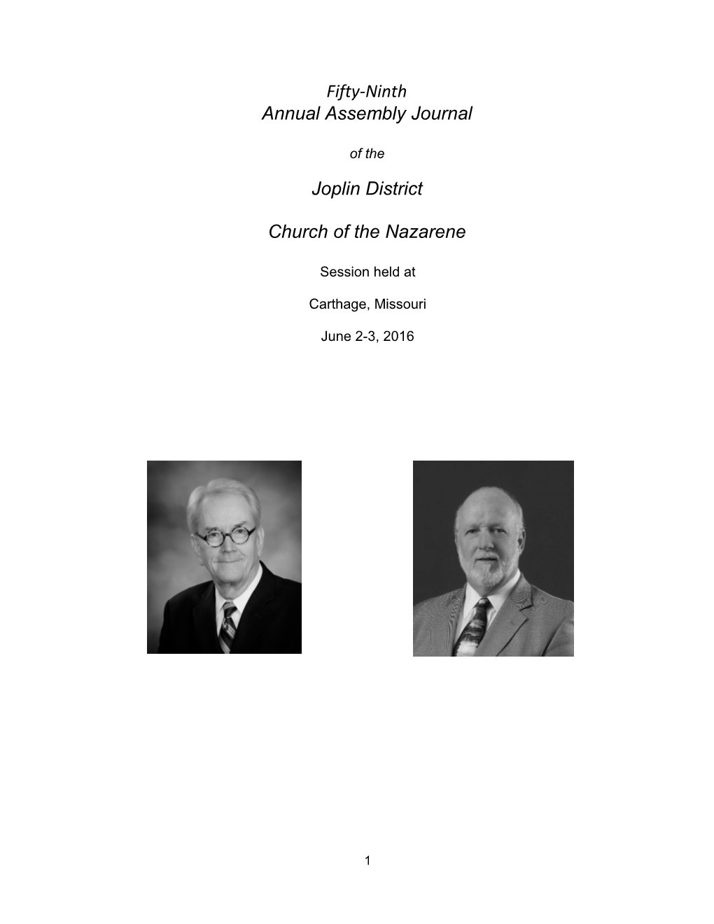 Annual Assembly Journal