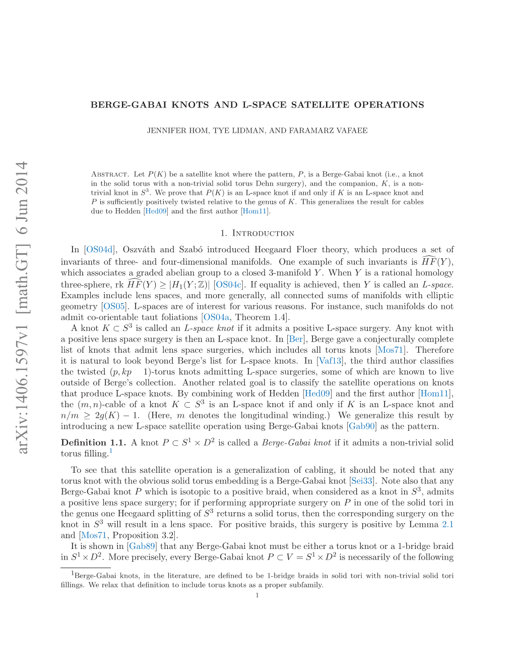 Berge–Gabai Knots and L–Space Satellite Operations