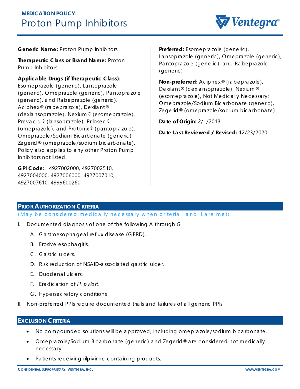 Proton Pump Inhibitors