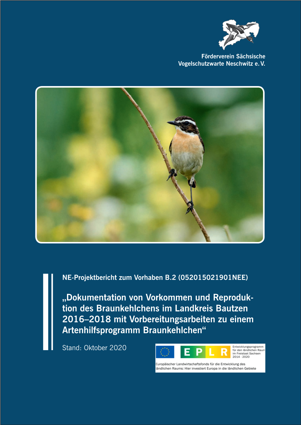 „Dokumentation Von Vorkommen Und Reproduk- Tion Des Braunkehlchens Im Landkreis Bautzen 2016–2018 Mit Vorbereitungsarbeiten Zu Einem Artenhilfsprogramm Braunkehlchen“