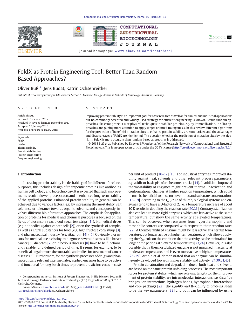 Foldx As Protein Engineering Tool: Better Than Random Based Approaches?