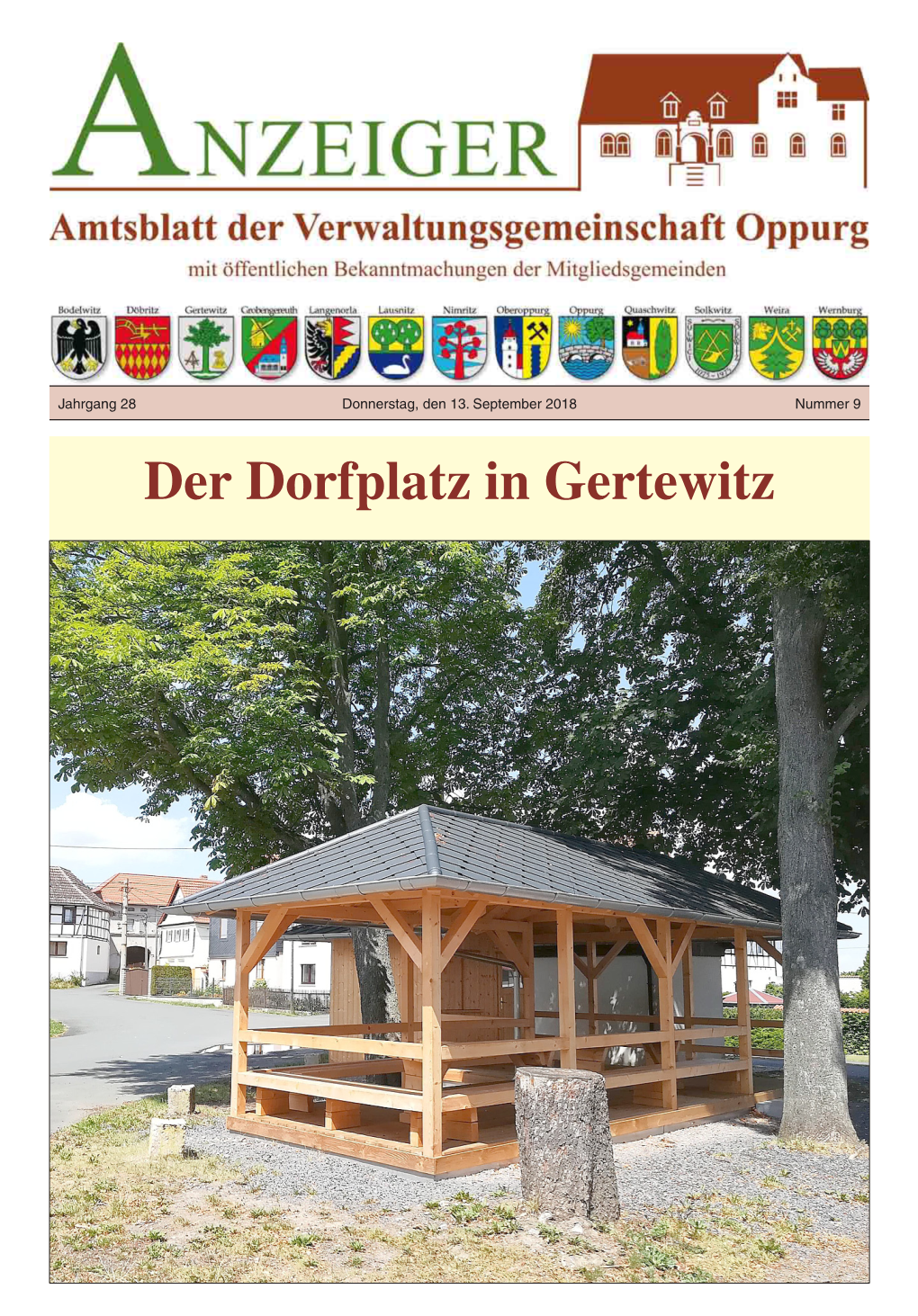 Der Dorfplatz in Gertewitz Oppurg - 2 - Nr