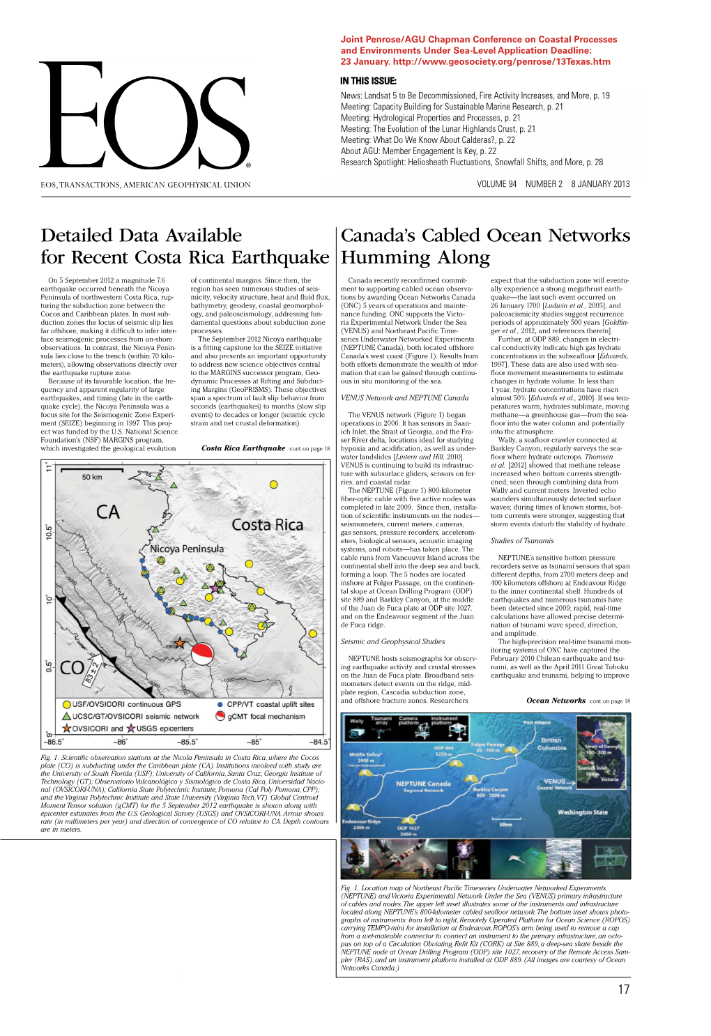 Eos, Transactions, American Geophysical Union Volume 94