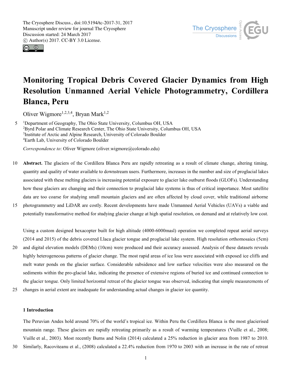 Monitoring Tropical Debris Covered Glacier Dynamics from High