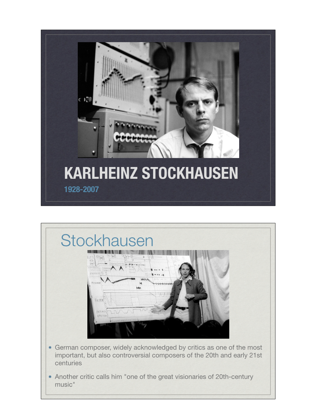 KARLHEINZ STOCKHAUSEN Stockhausen