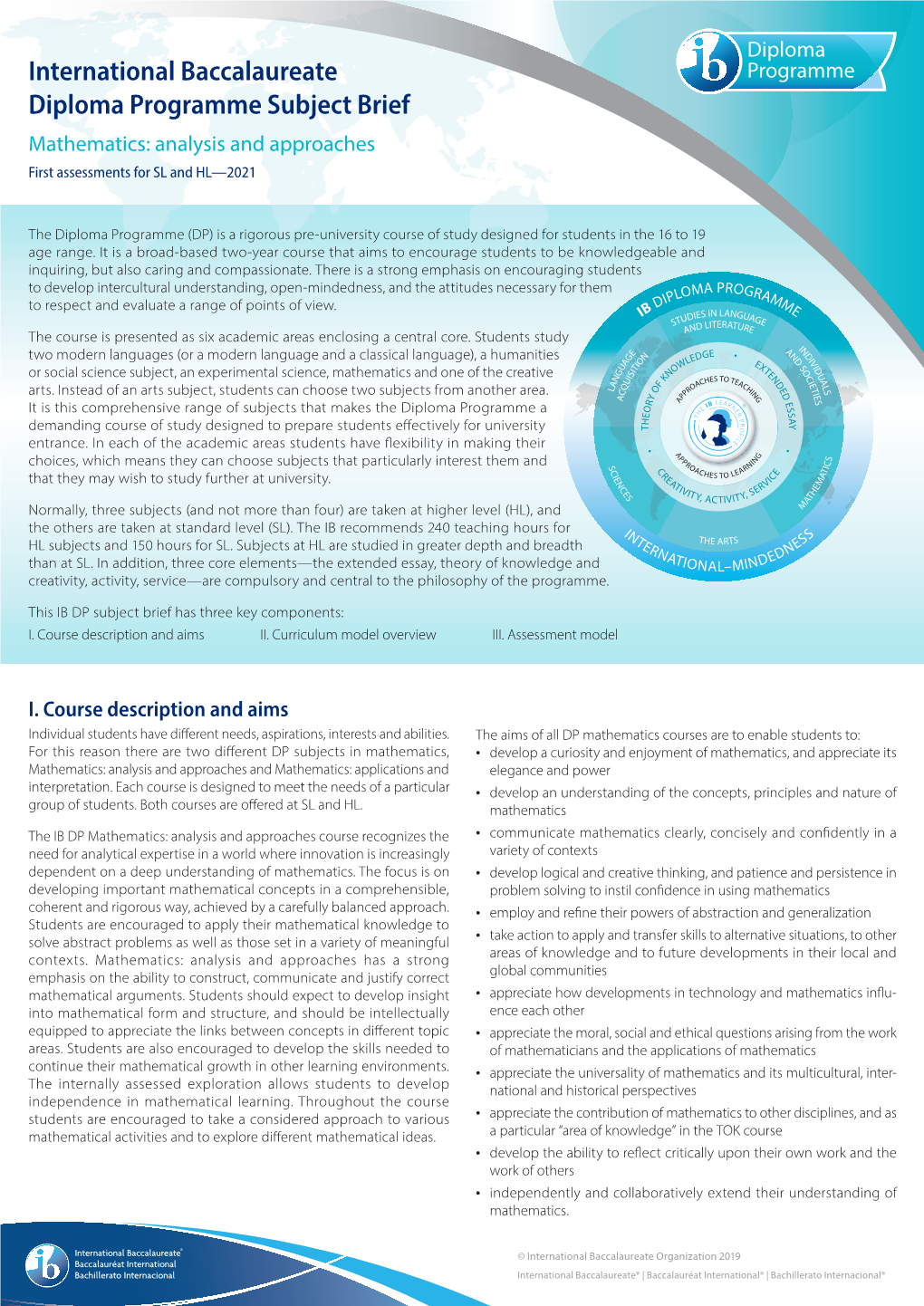 Mathematics: Analysis and Approaches First Assessments for SL and HL—2021