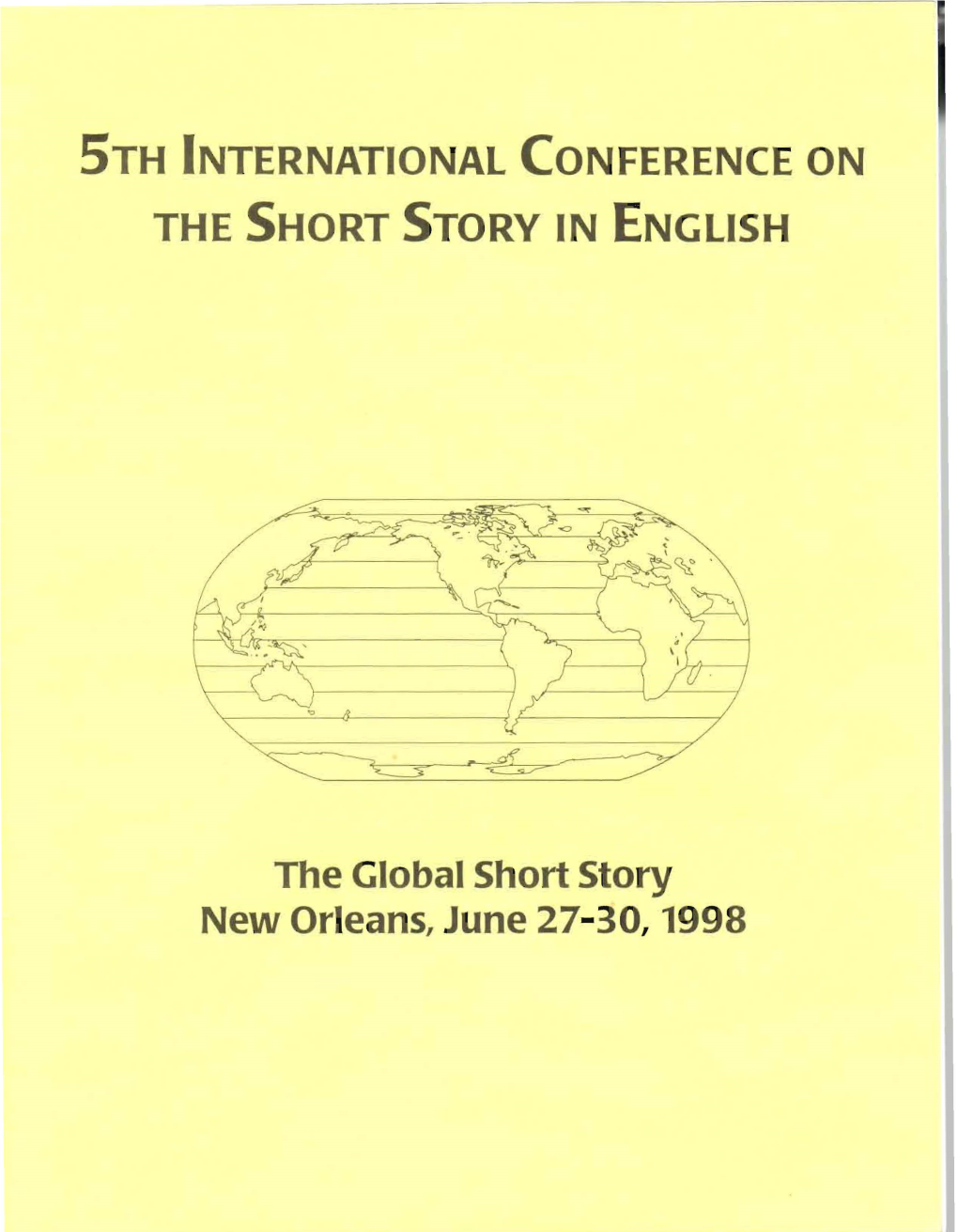 5Th International Conference on the Short Story in English