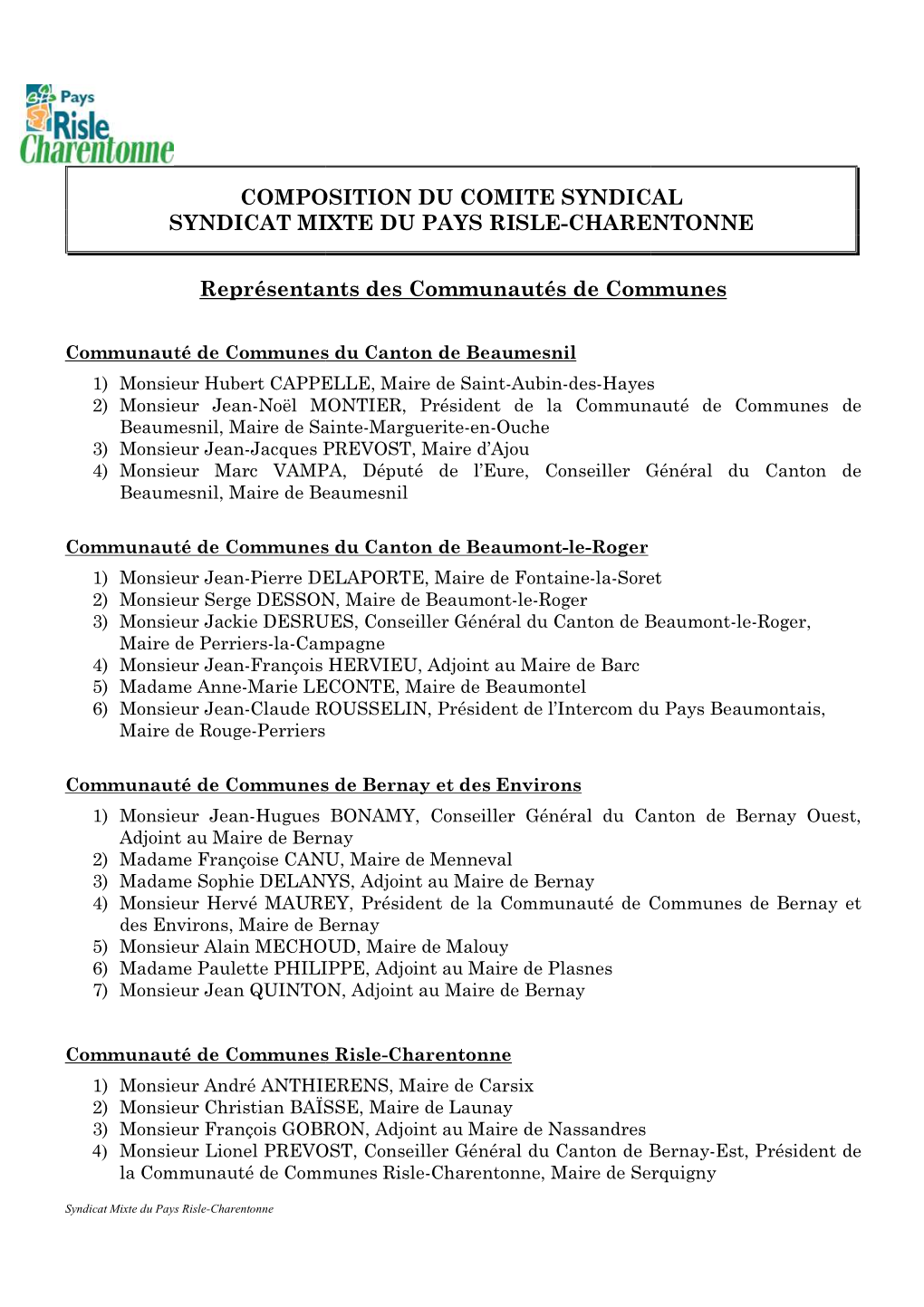 Composition Nominative Du 01012011