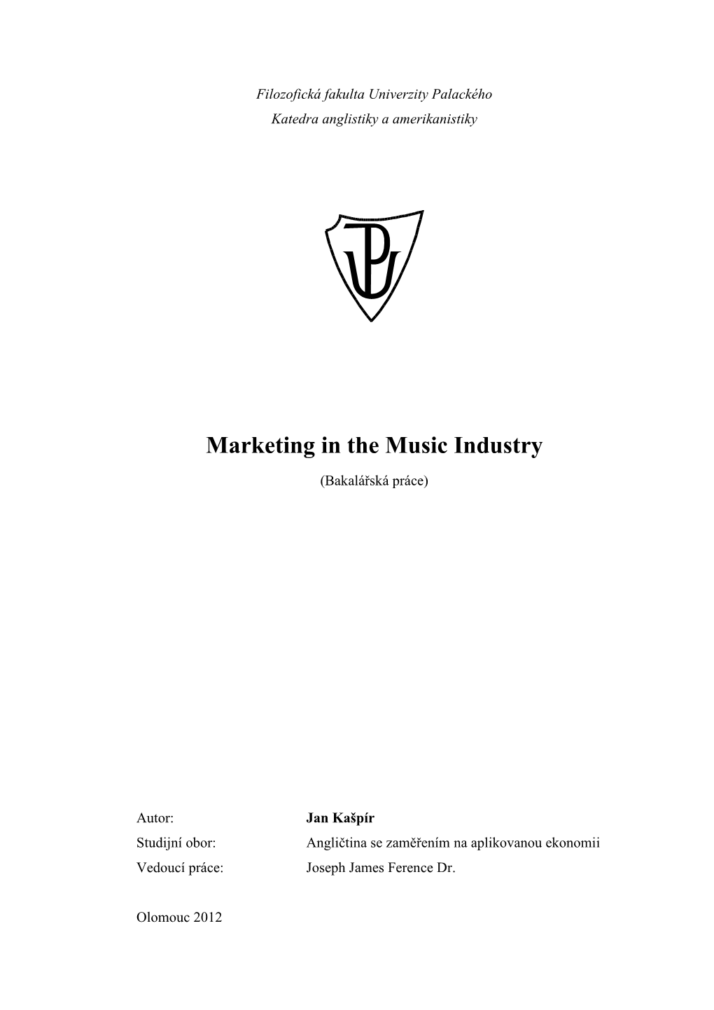 Marketing in the Music Industry