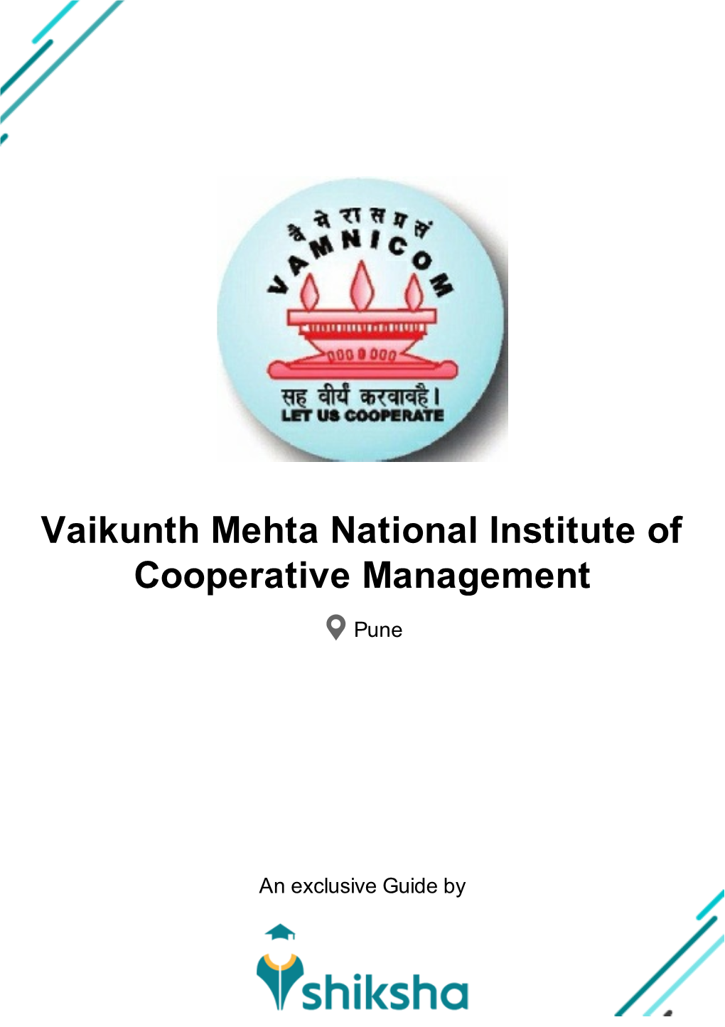 Vaikunth Mehta National Institute of Cooperative Management