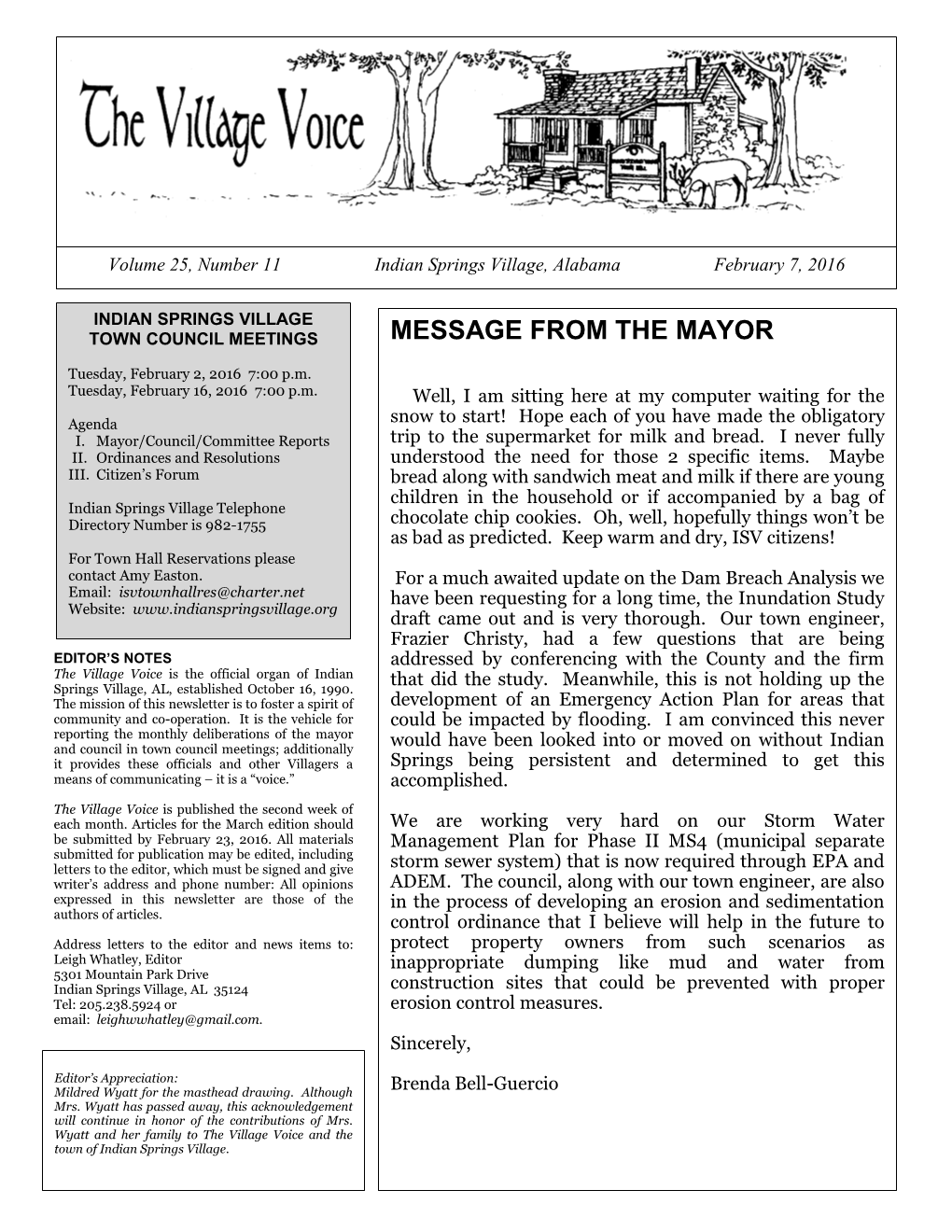 Message from the Mayor