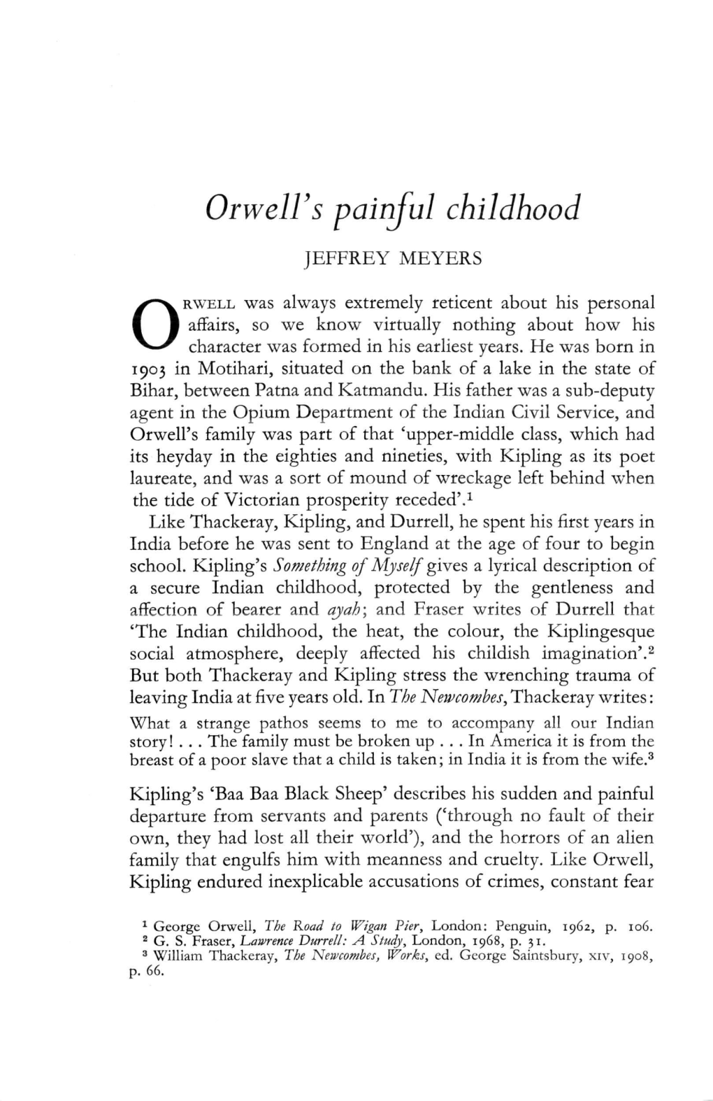 Orwell's Painful Childhood