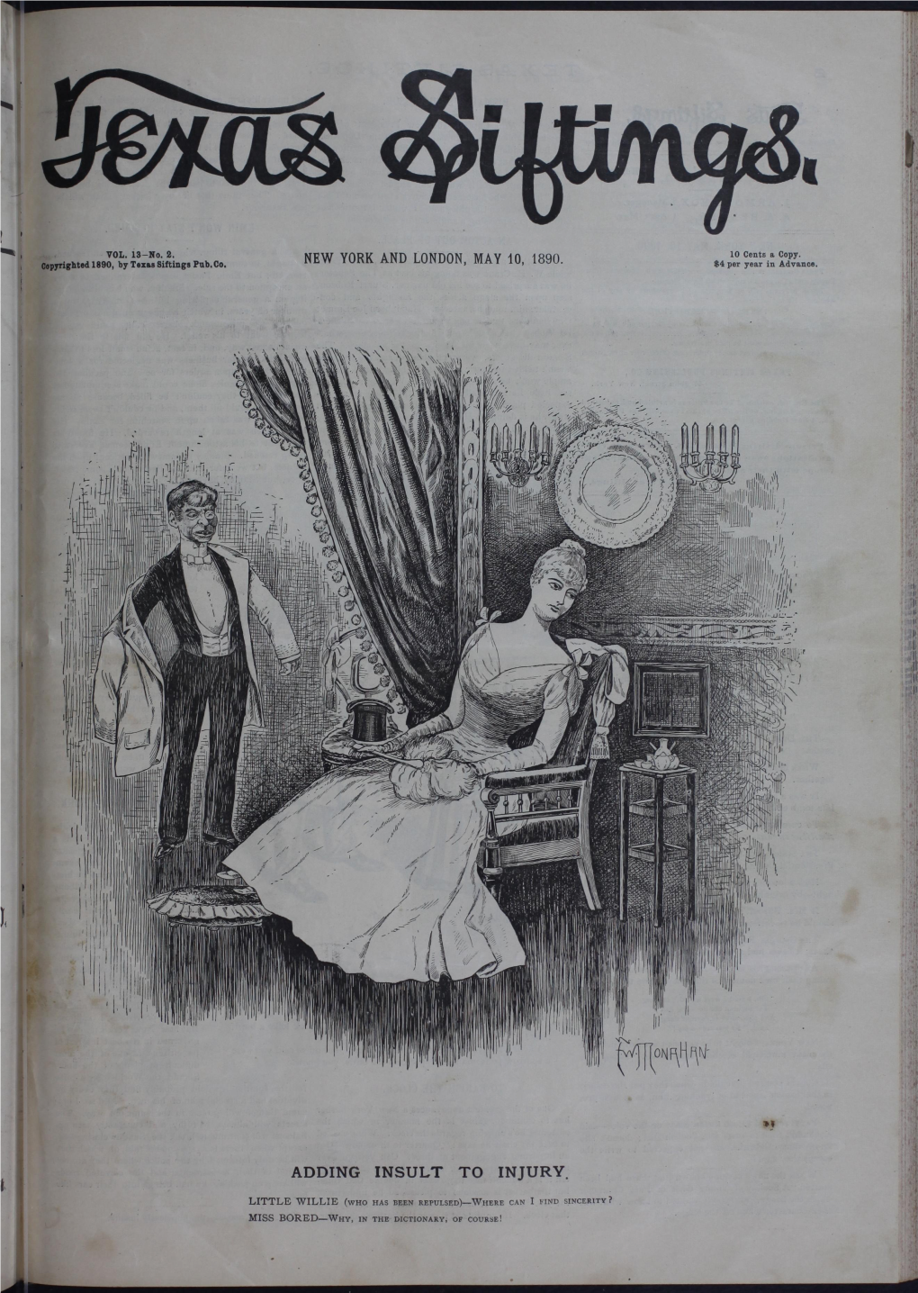 New York and London, May 10, 1890. Adding Insult To