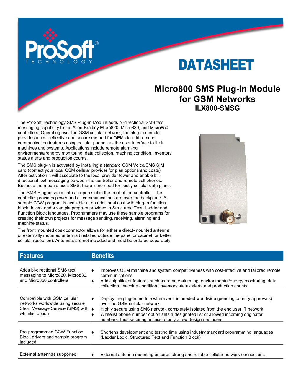 ILX800-SMSG Datasheet