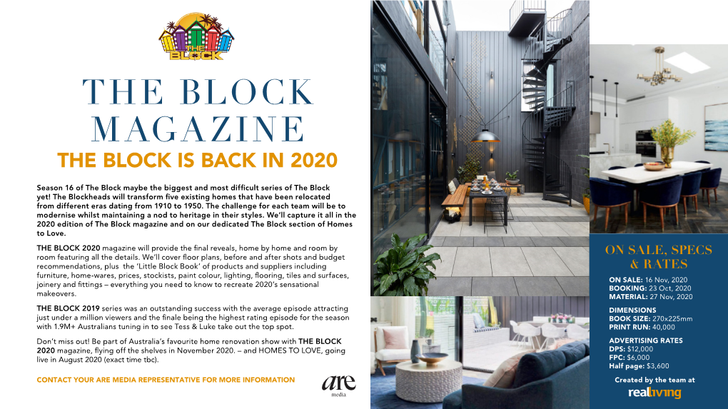 The Block Magazine the Block Is Back in 2020