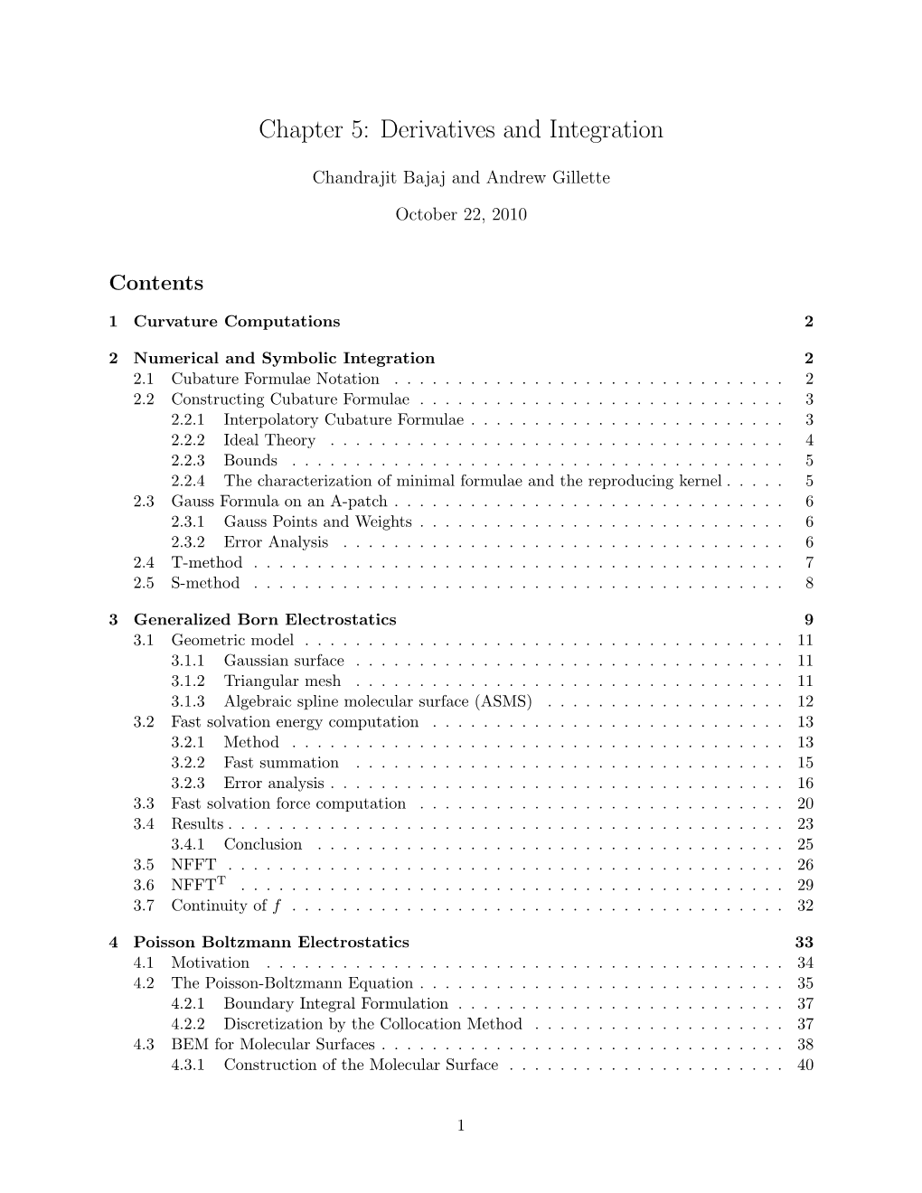 Chapter 5: Derivatives and Integration