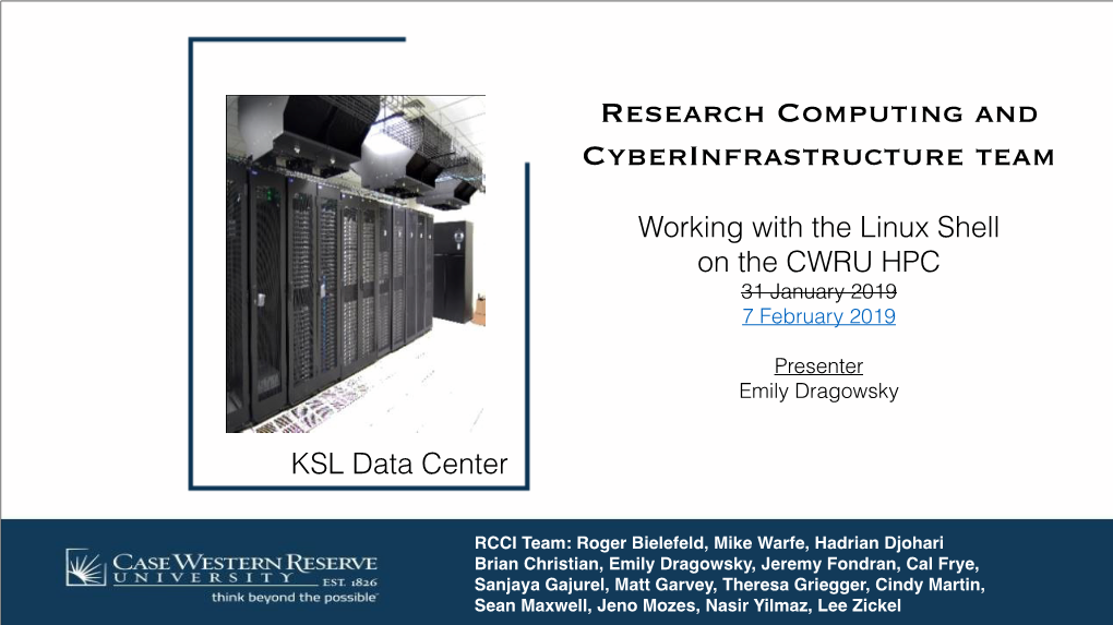 Research Computing and Cyberinfrastructure Team