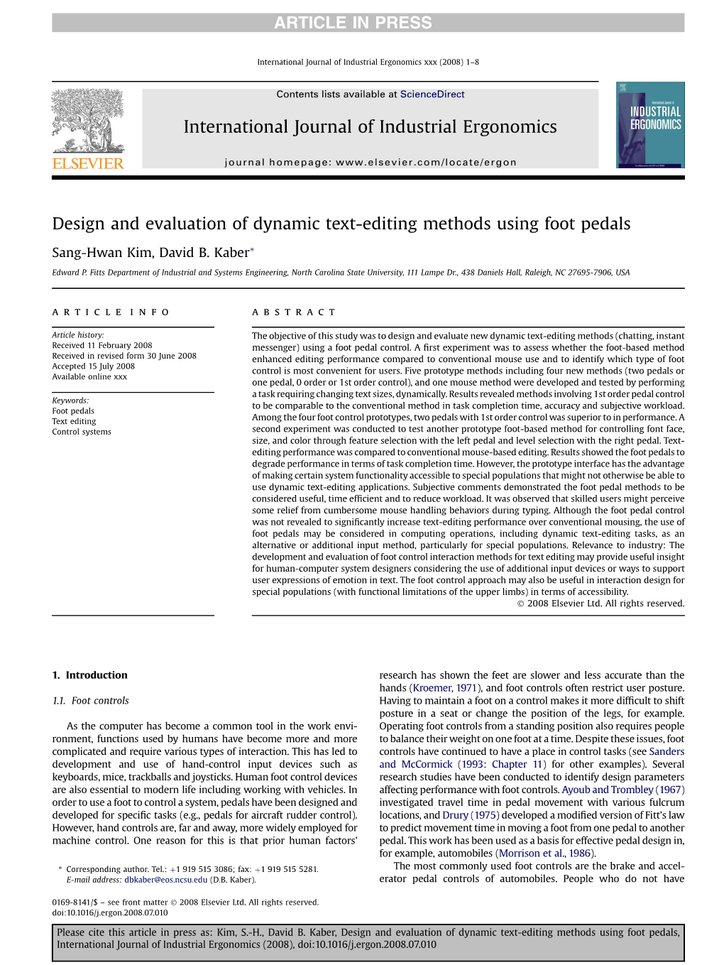 Design and Evaluation of Dynamic Text-Editing Methods Using Foot Pedals