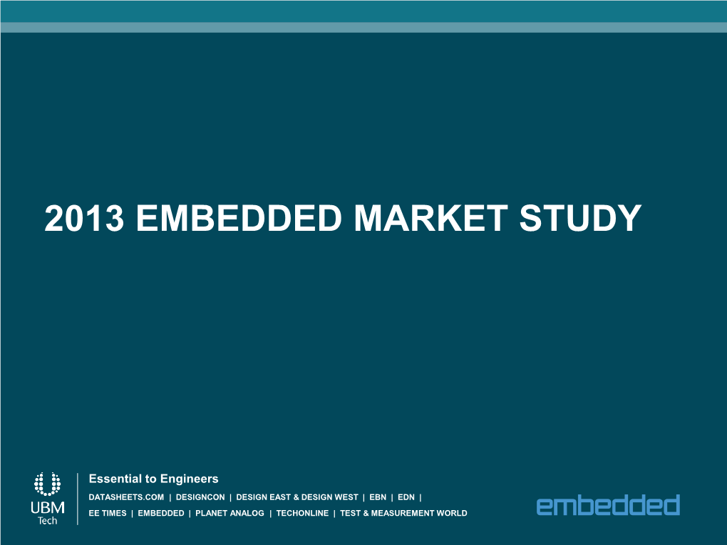 Embedded Market Study, 2013