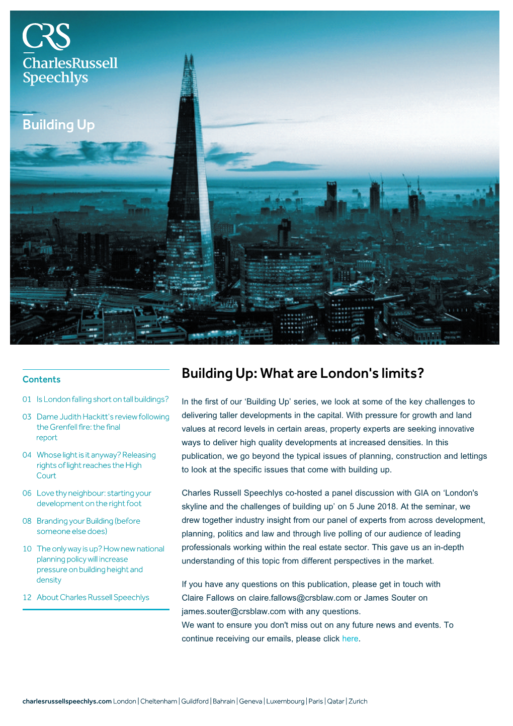 Building Up: What Are London's Limits?