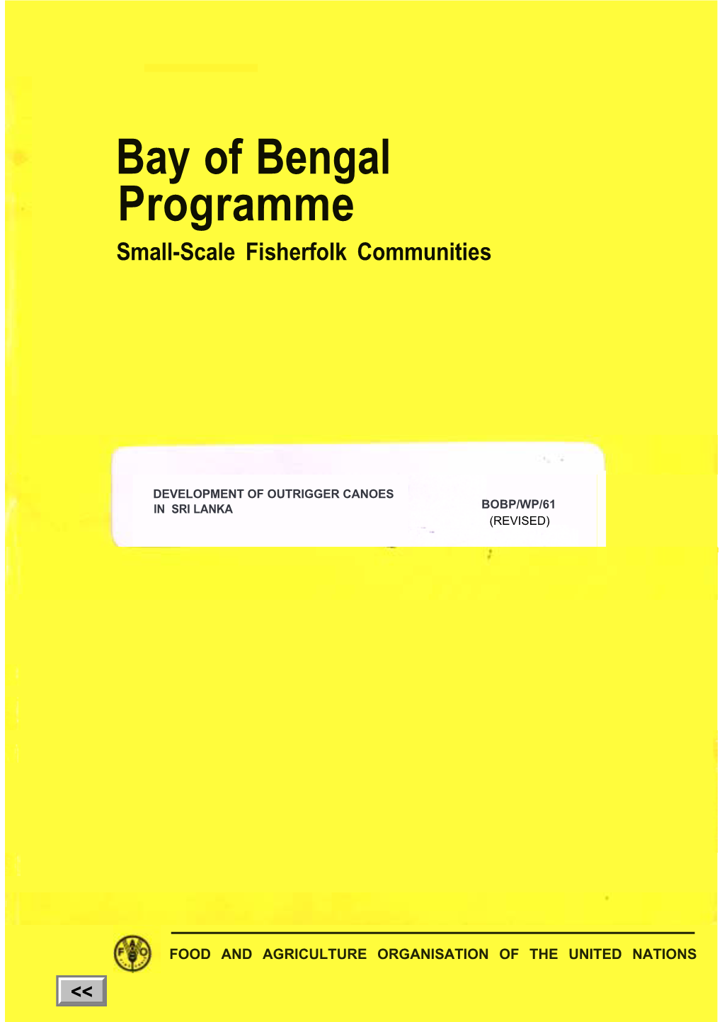 Bay of Bengal Programme Small-Scale Fisherfolk Communities