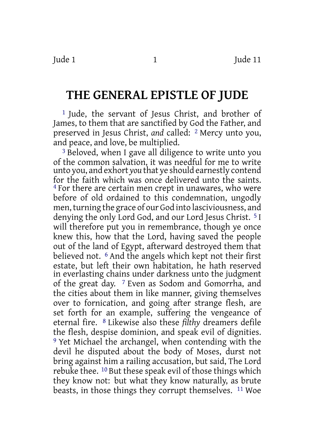 The General Epistle of Jude