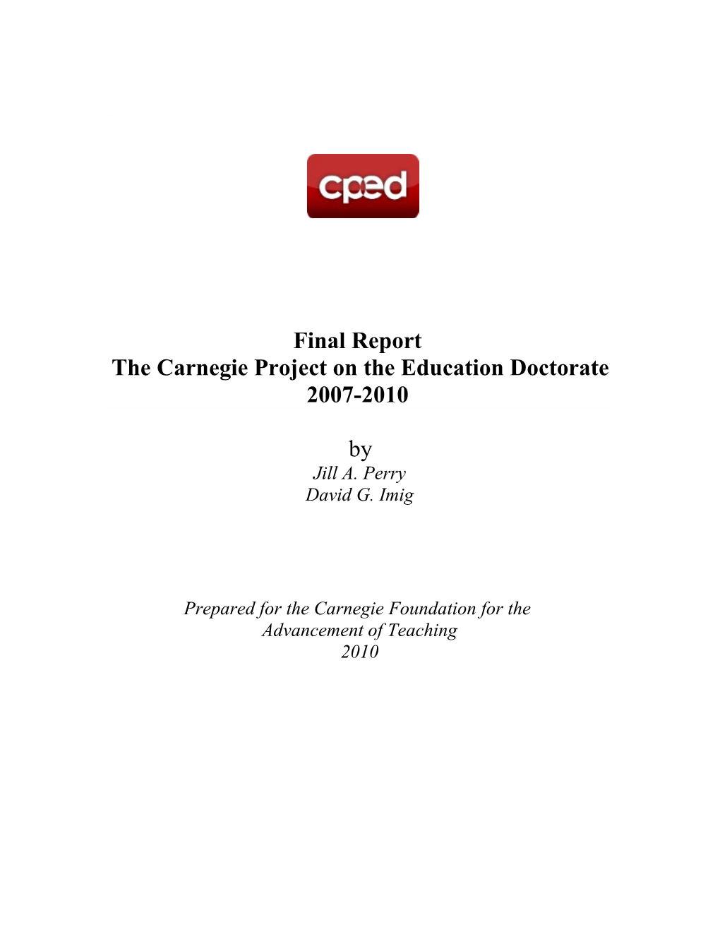 CPED Final Report