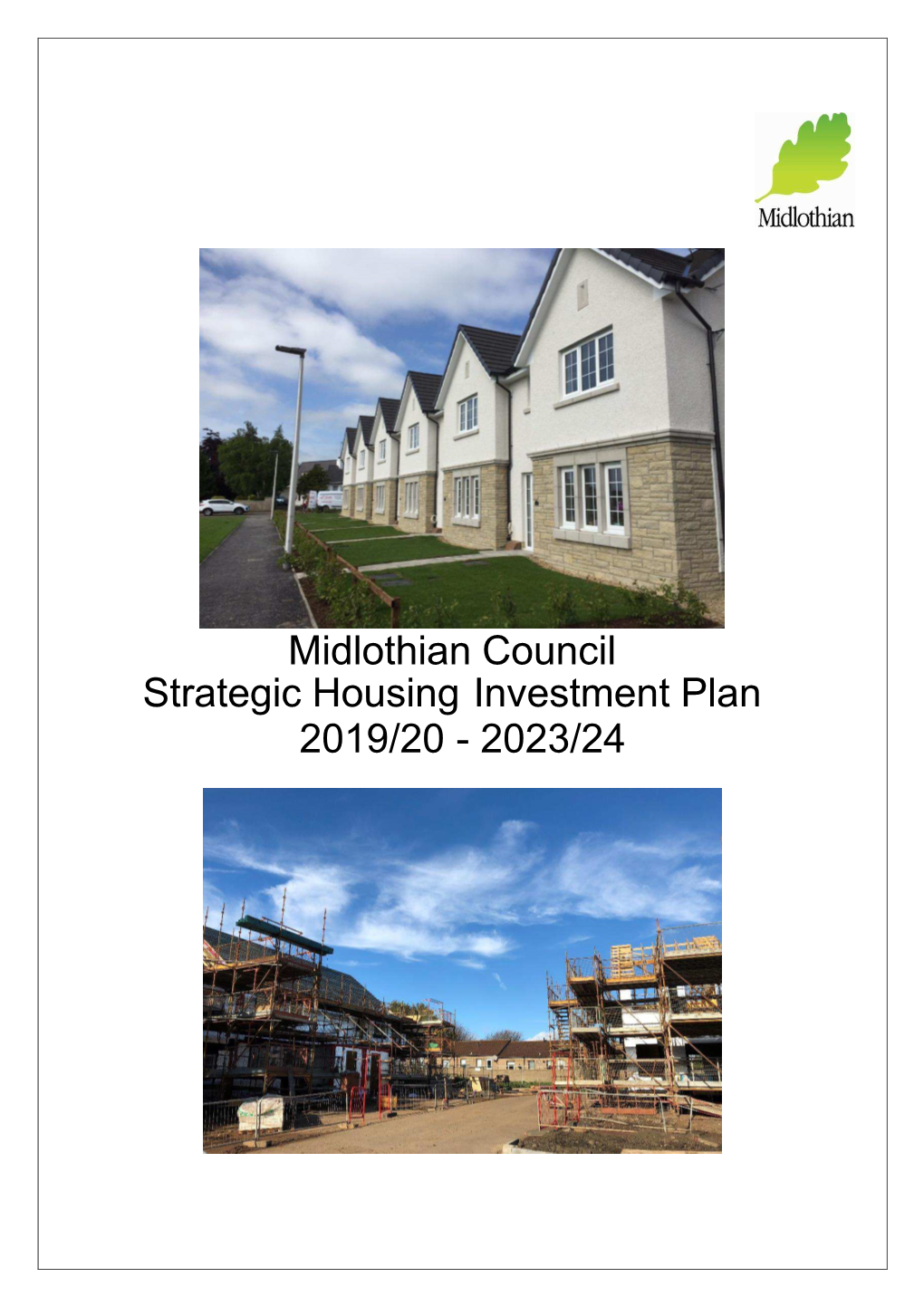 Midlothian Council Strategic Housing Investment Plan 2019/20 - 2023/24