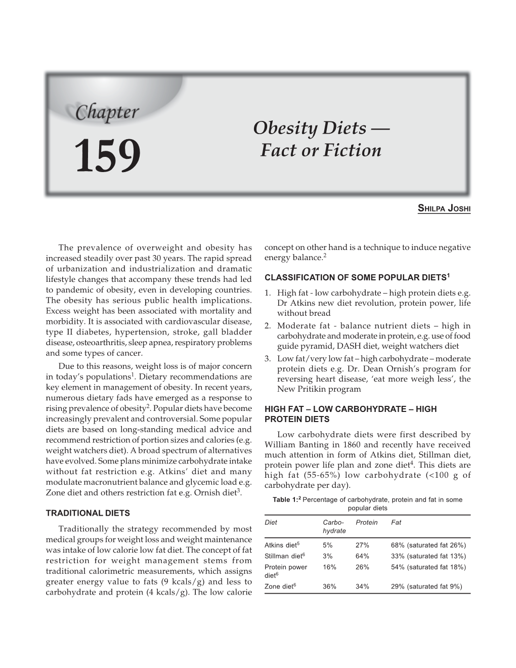 Obesity Diets — Fact Or Fiction 913