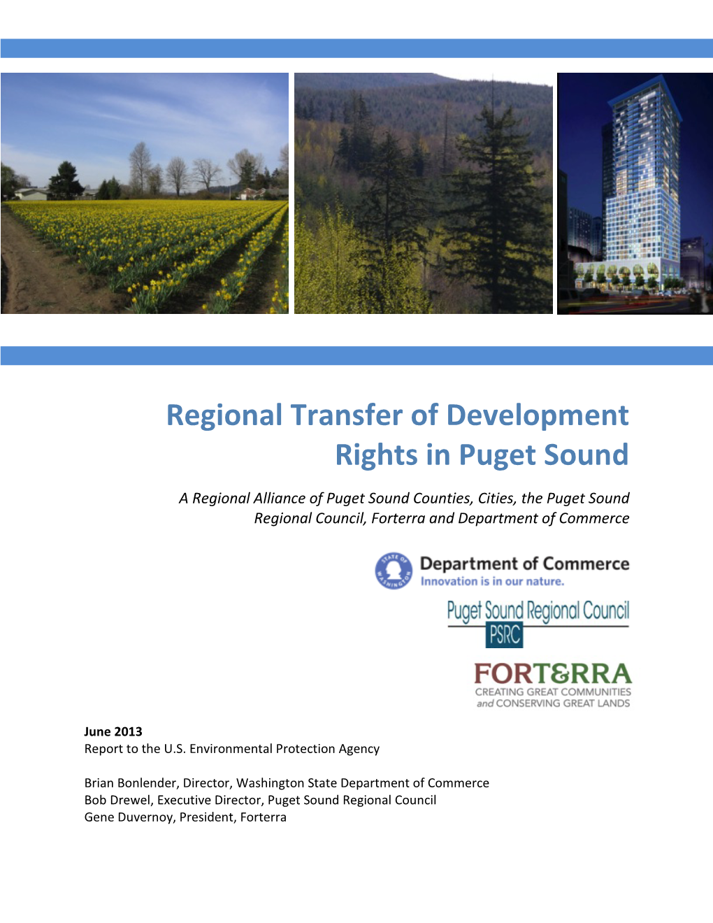 Regional Transfer of Development Rights in Puget Sound