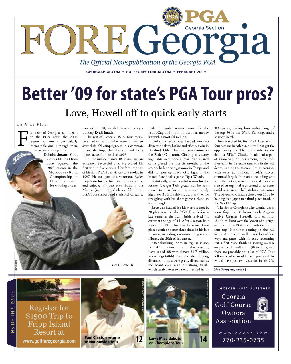 Better '09 for State's PGA Tour Pros?