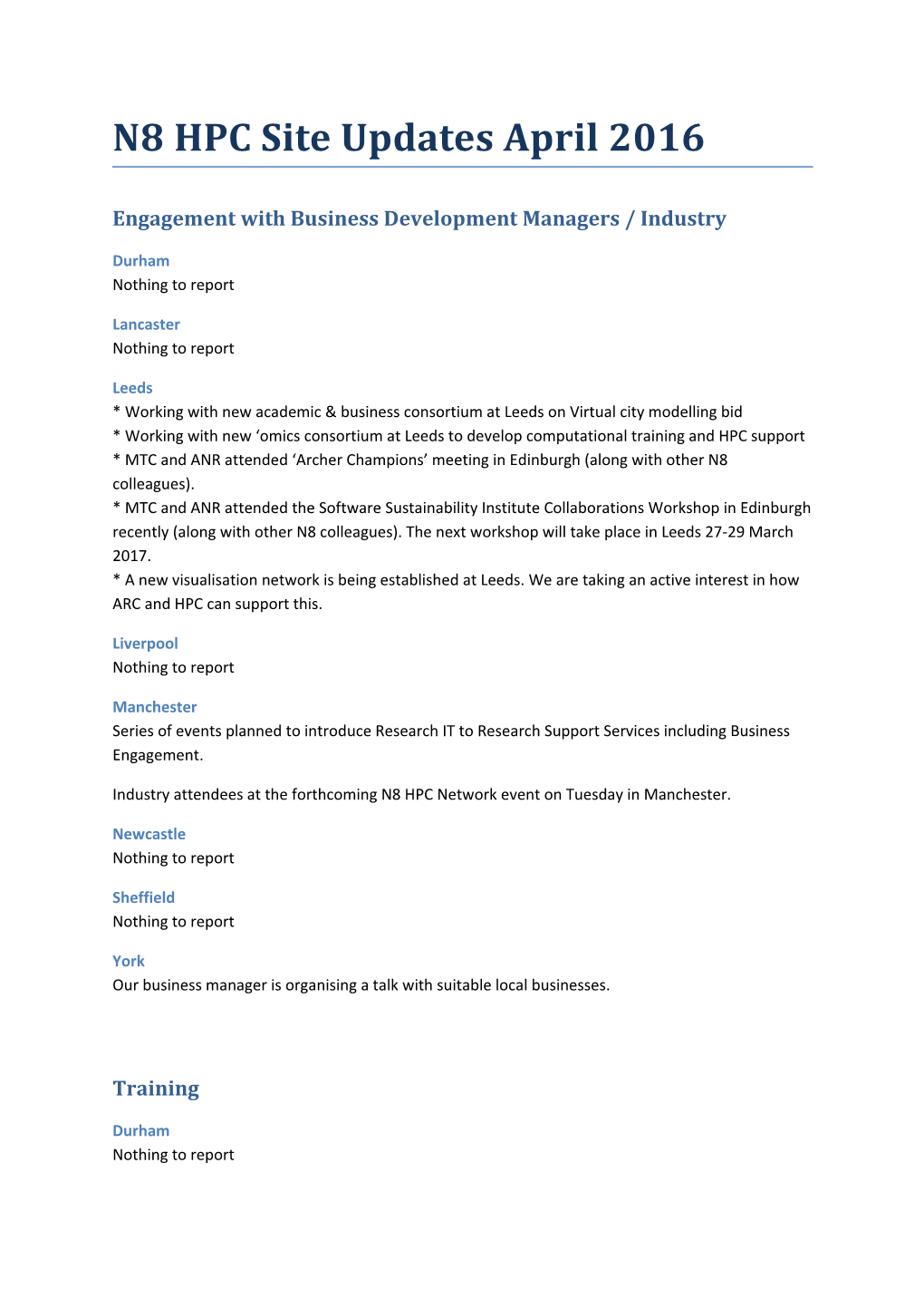 Engagement with Business Development Managers / Industry s1