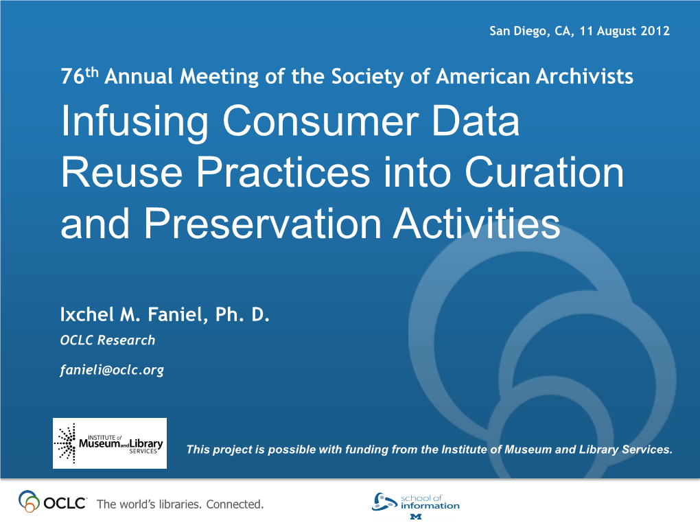 Infusing Consumer Data Reuse Practices Into Curation and Preservation Activities