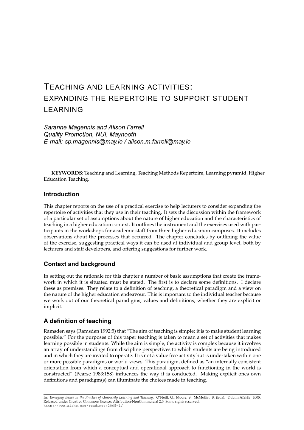 Learning Pyramid, Higher Education Teaching