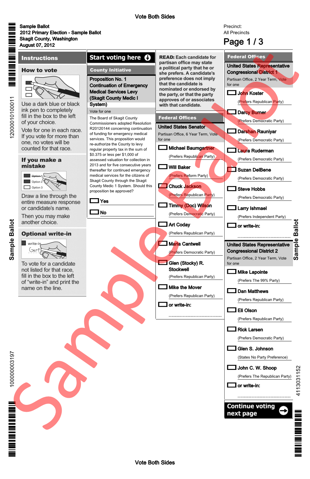 2012-08-07 Sample Ballot