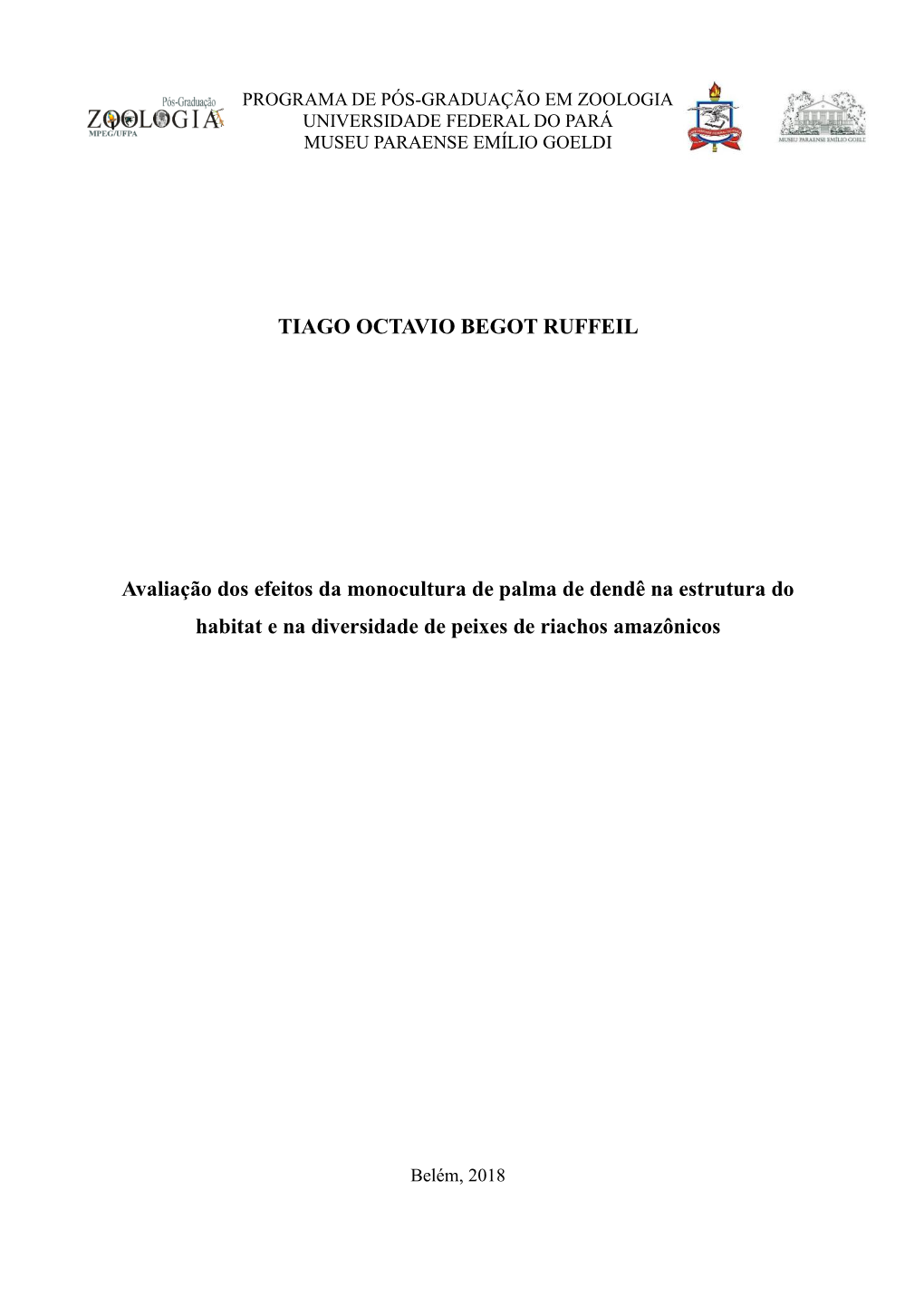 TIAGO OCTAVIO BEGOT RUFFEIL Avaliação Dos Efeitos Da