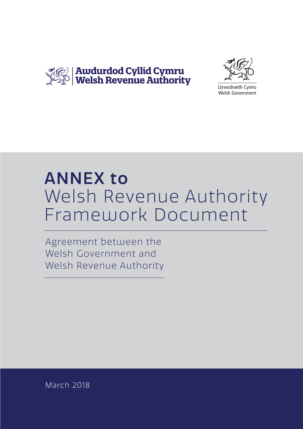 ANNEX to Welsh Revenue Authority Framework Document