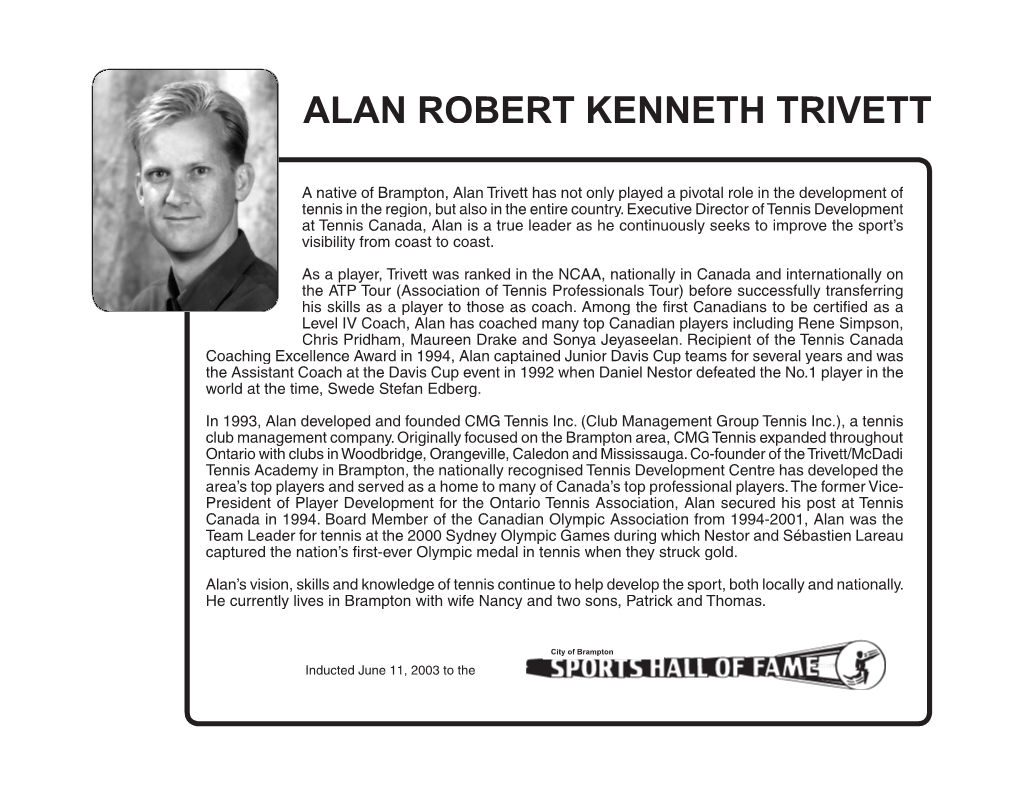 Alan Robert Kenneth Trivett