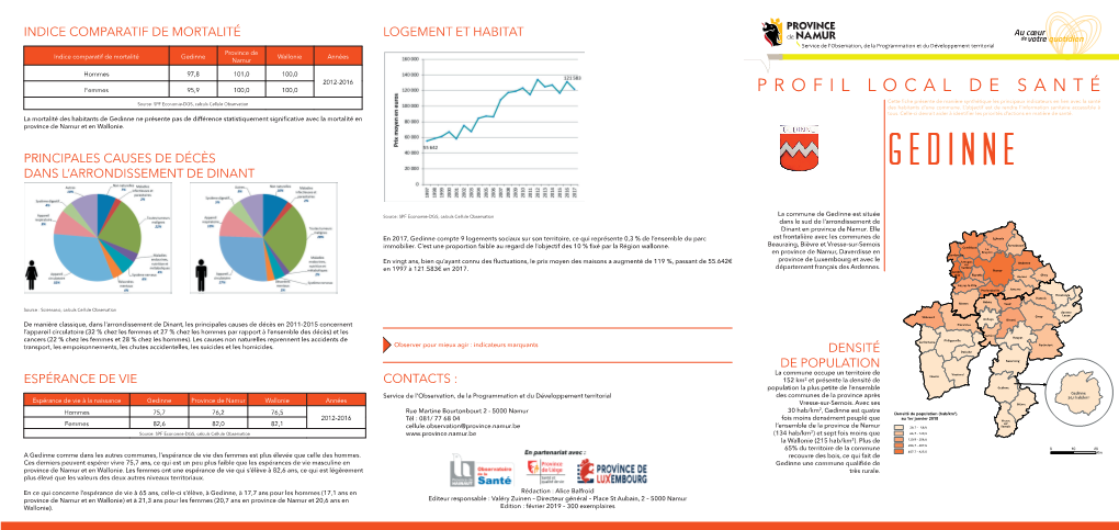 Profil Local De Santé De La Commune De Gedinne