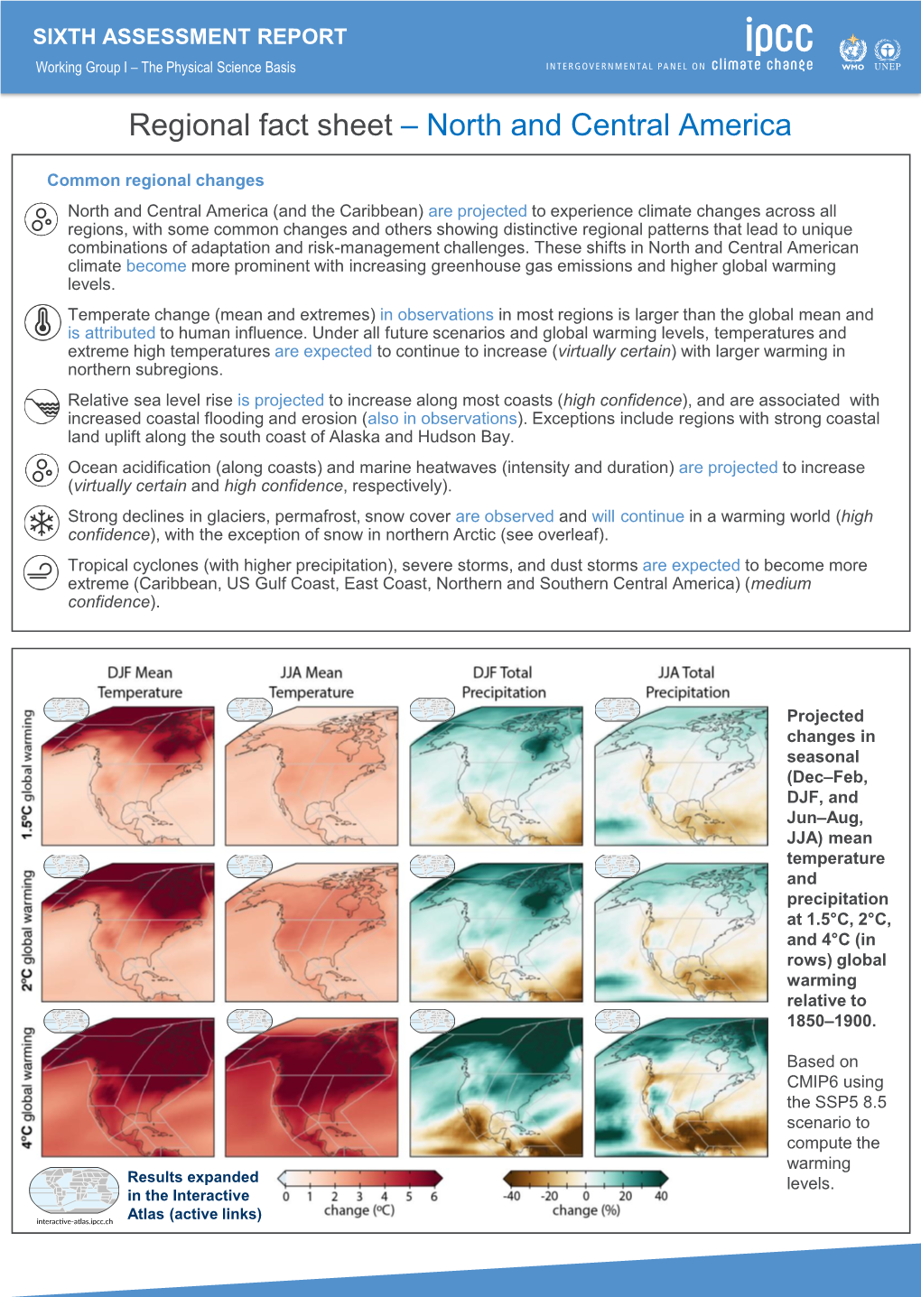 Regional Fact Sheet – North and Central America