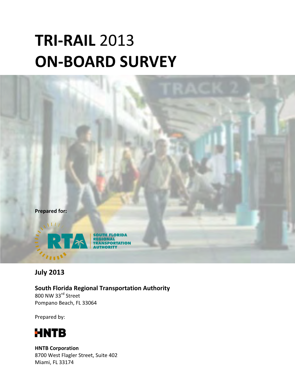 Tri-Rail 2013 On-Board Survey