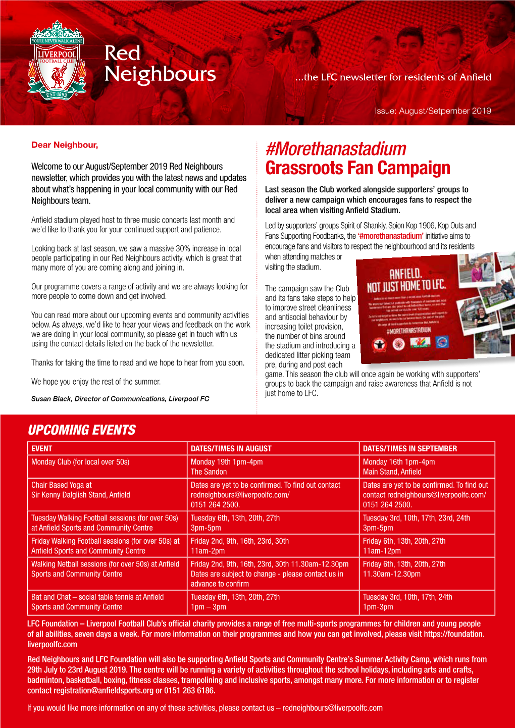 Red Neighbours ...The LFC Newsletter for Residents of Anfield