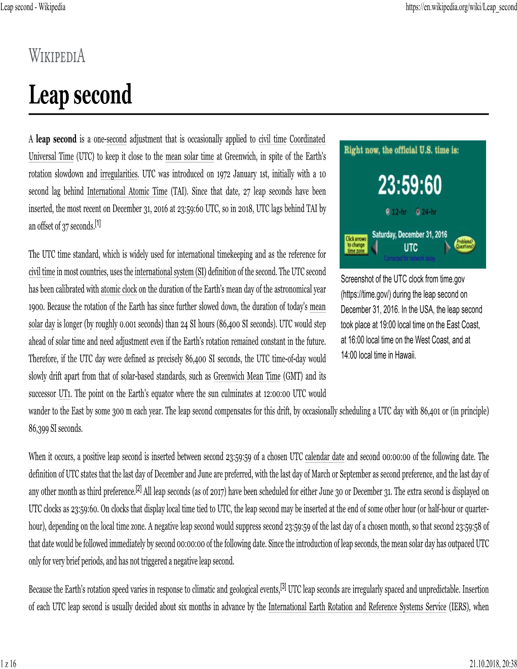 Leap Second - Wikipedia