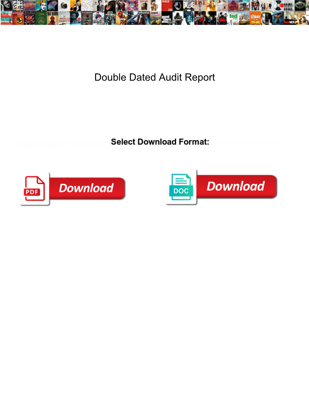 Double Dated Audit Report