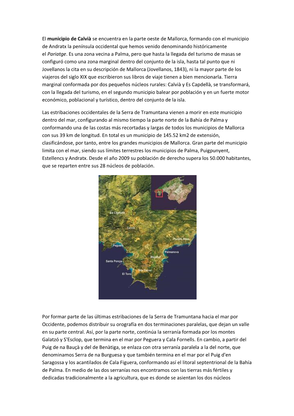 El Municipio De Calvià Se Encuentra En La Parte Oeste De Mallorca