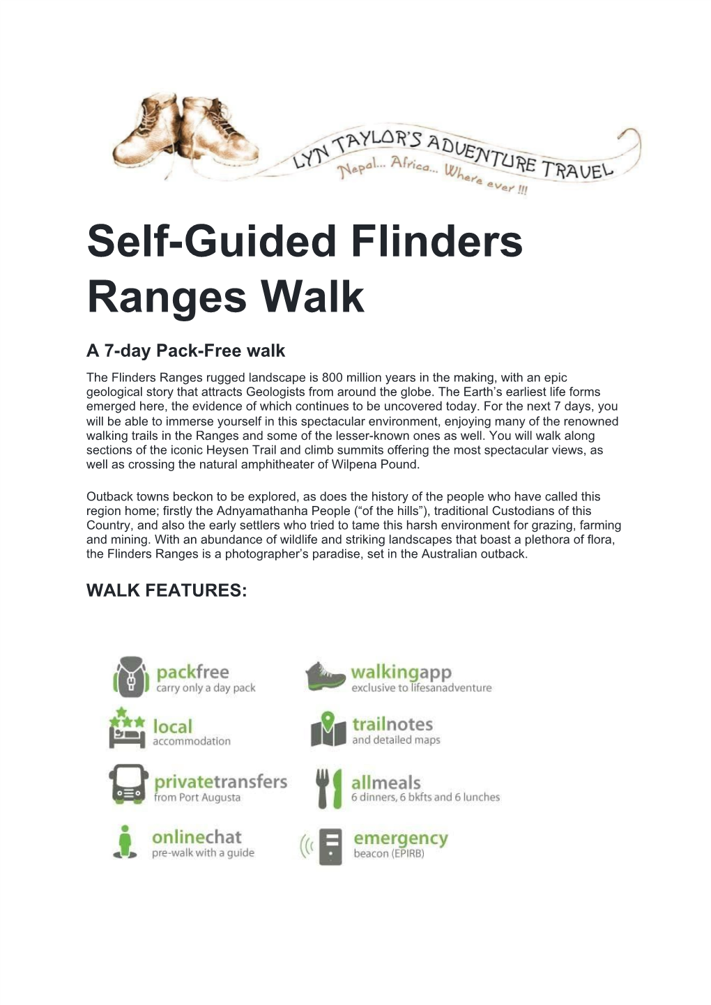 Self-Guided Flinders Ranges Walk