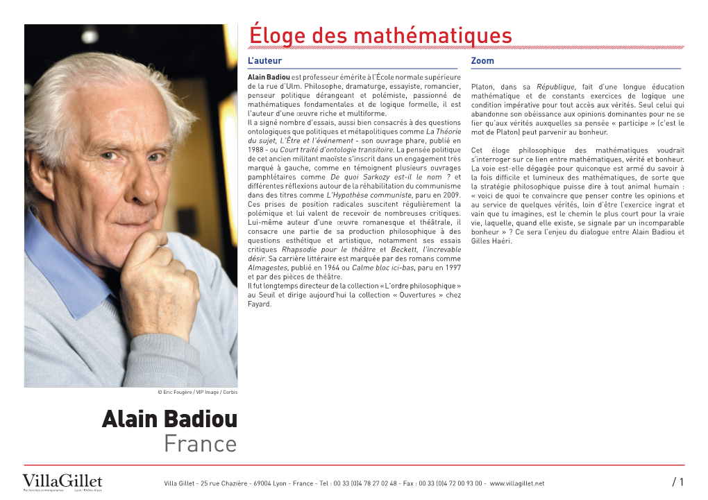 Alain Badiou France