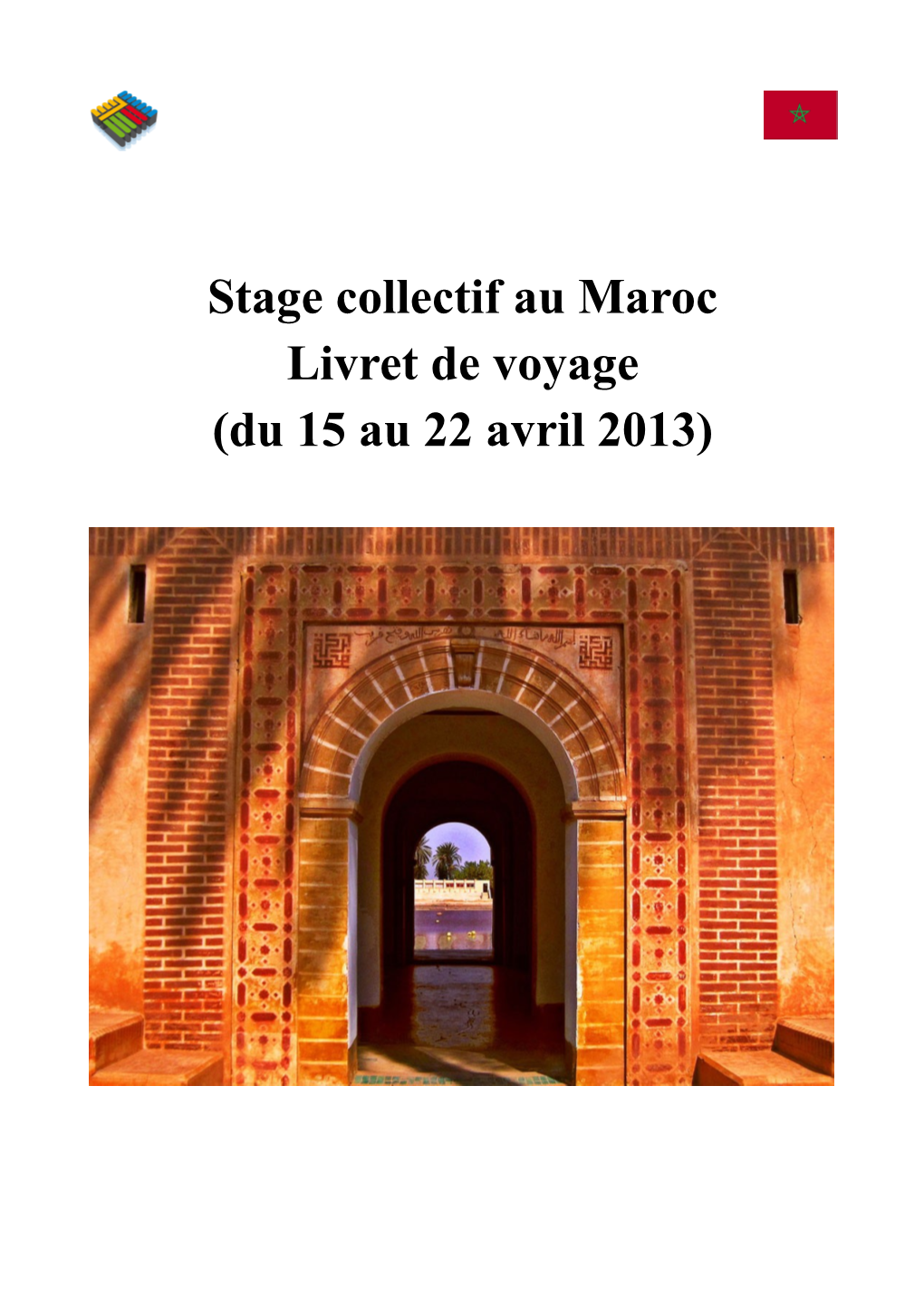 Livret Voyage Maroc 2013