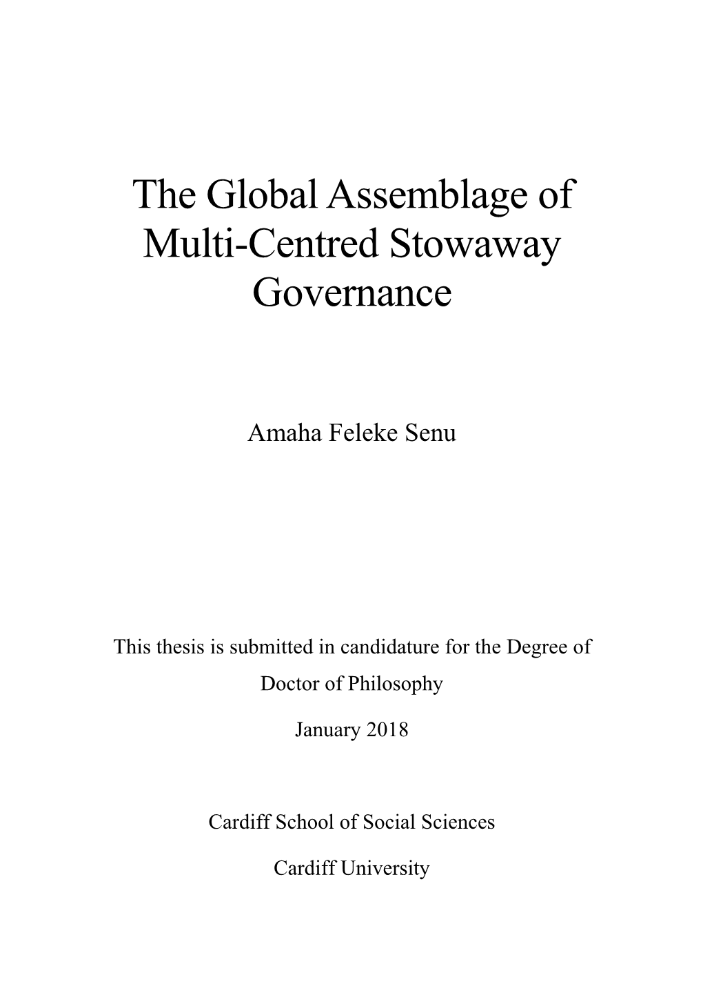 The Global Assemblage of Multi-Centred Stowaway Governance